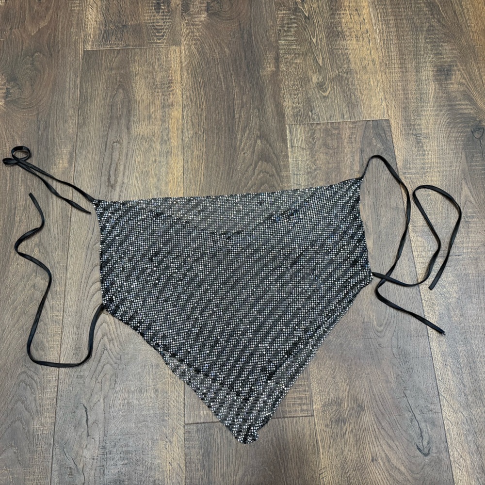 Steve Madden Rhinestone Janet Halter‎ Top - Picture 2 of 5